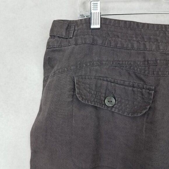 Lole Women's 12 Lightweight Linen Pants in Brown - Picture 6 of 12